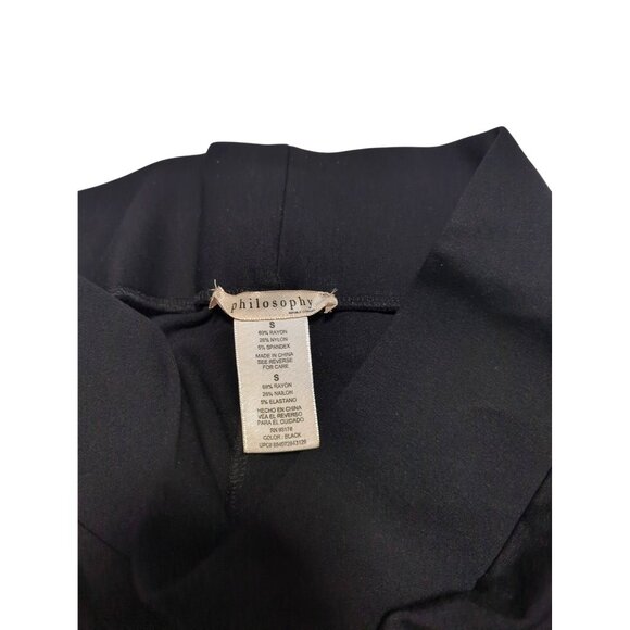 Philosophy Leggings Women's Black Structured Soft Pull On Stretchy Pants Size S - Picture 3 of 9